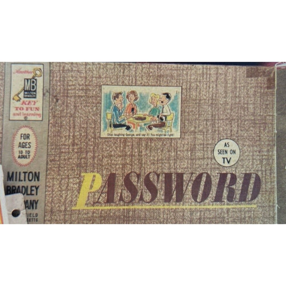 1962 Vintage Milton Bradley PASSWORD As Seen on TV Game For 3~4 Players